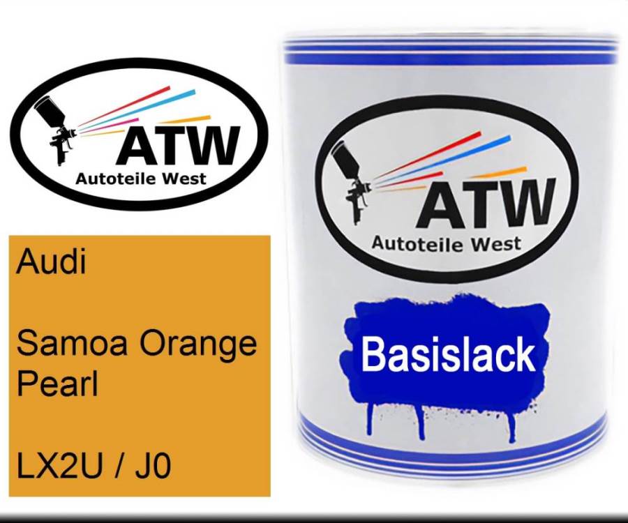 Audi, Samoa Orange Pearl, LX2U / J0: 1L Lackdose, von ATW Autoteile West.